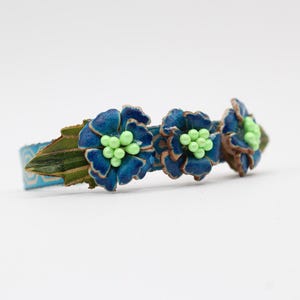 Genuine Handmade Leather Three Rose Flower Bracelet