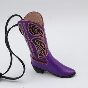 Genuine Handmade Leather Cowboy Boot Ornament