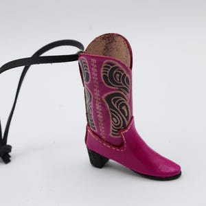 Genuine Handmade Leather Cowboy Boot Ornament