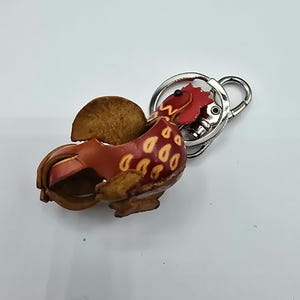 Handmade Leather chicken Key chain
