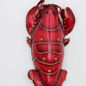 Genuine Handmade Leather lobster Coin Purse / Wallet