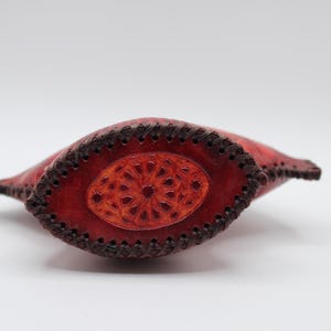 Genuine Handmade Leather fish Pencil case /Eyeglasses Holder,piggy bank