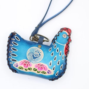 Genuine Handmade Leather Chicken Coin Purse
