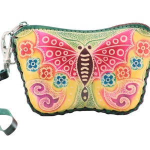 Handmade genuine leather butterfly coin purse / wallet / mini wallet, card holder / coin bag