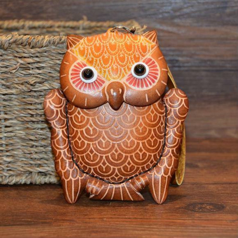 Genuine Handmade Leather Owl Coin Purse