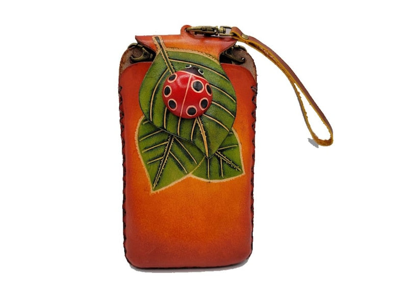 Ladybug on Leaf Cell Phone Case / iPhone Case