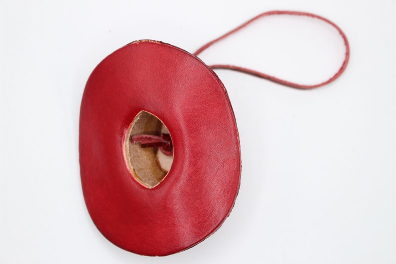 Genuine Handmade Leather Cowboy Hat Ornament with Rhinestones