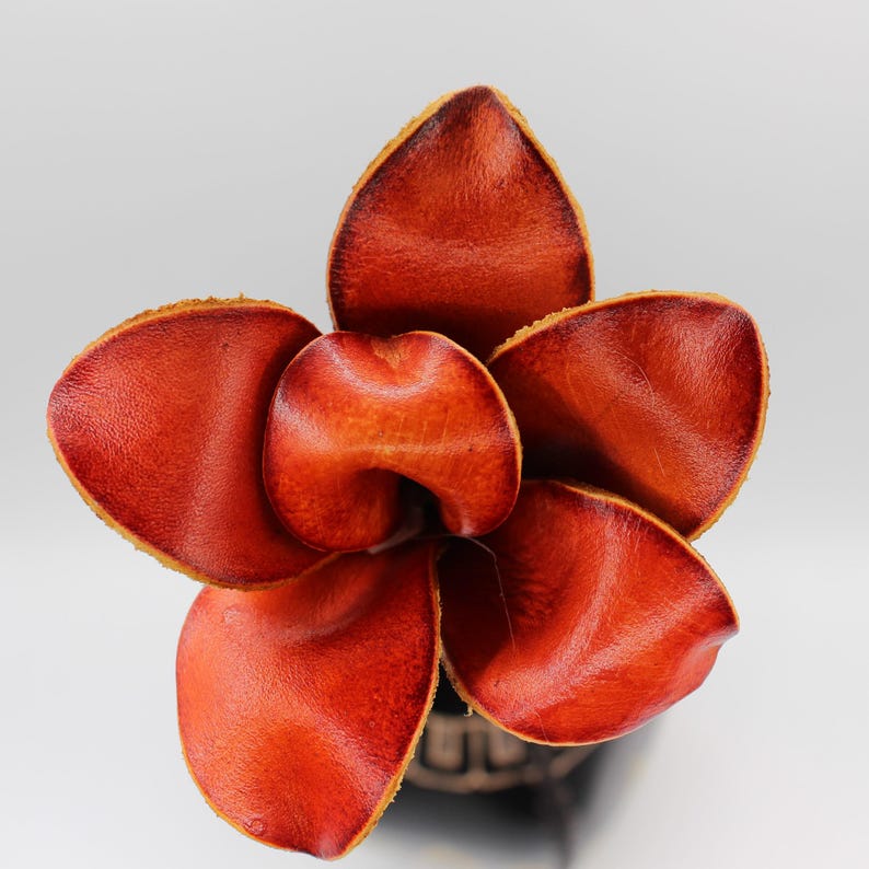 Genuine Handmade Leather Flower