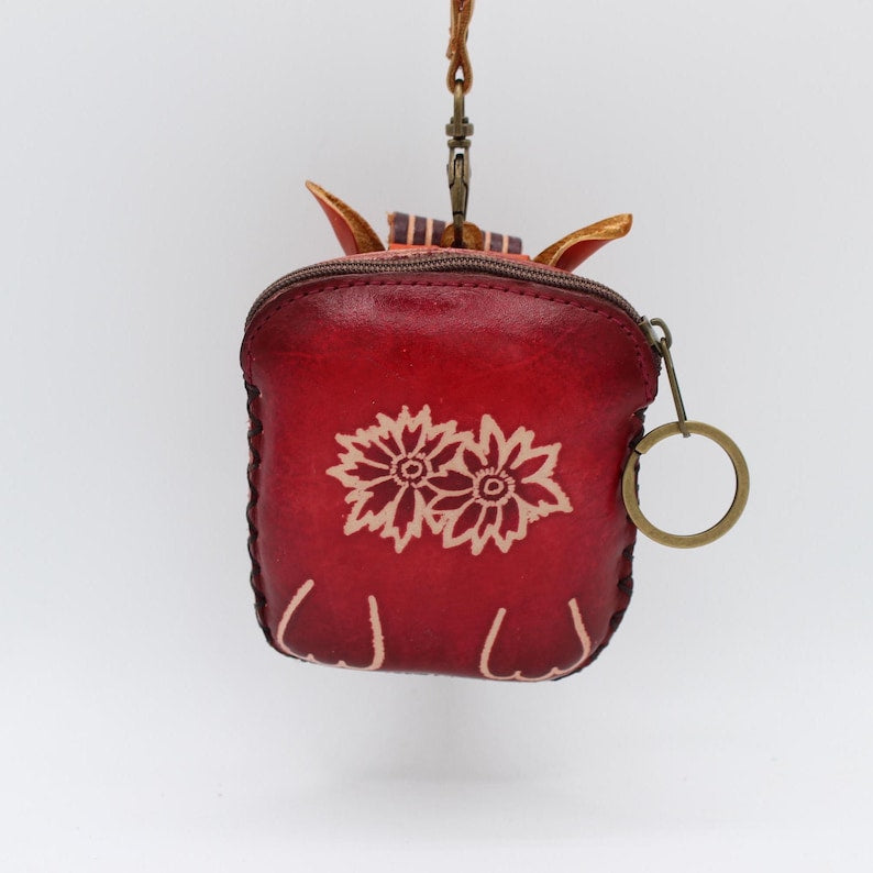 Genuine Handmade Leather Horse Wristlet / Coin Purse / Wallet