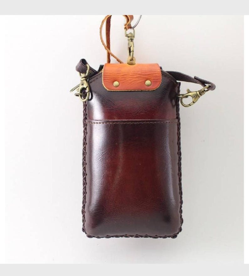 Genuine Handmade Leather Fox Phone Case / Cross-body