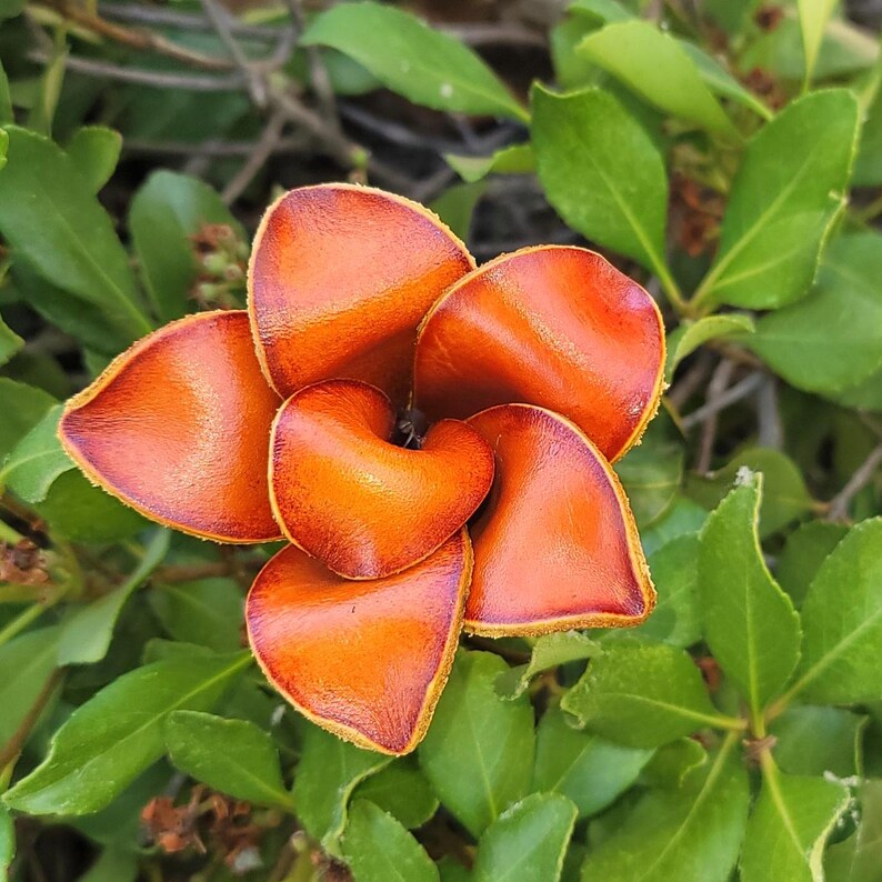 Genuine Handmade Leather Flower