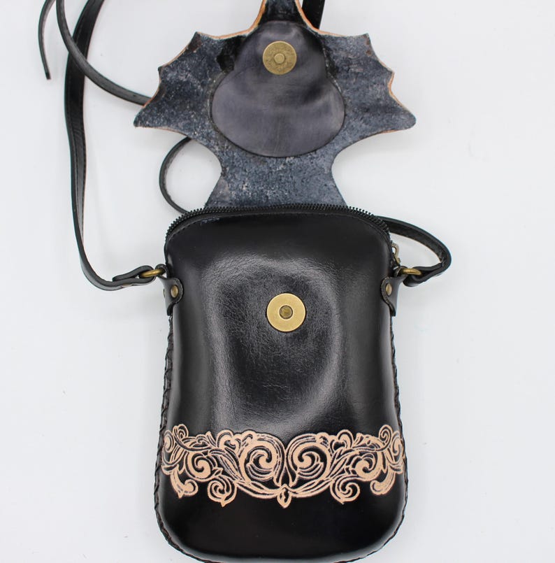Genuine Handmade Leather Colorful Owl Purse / Crossbody