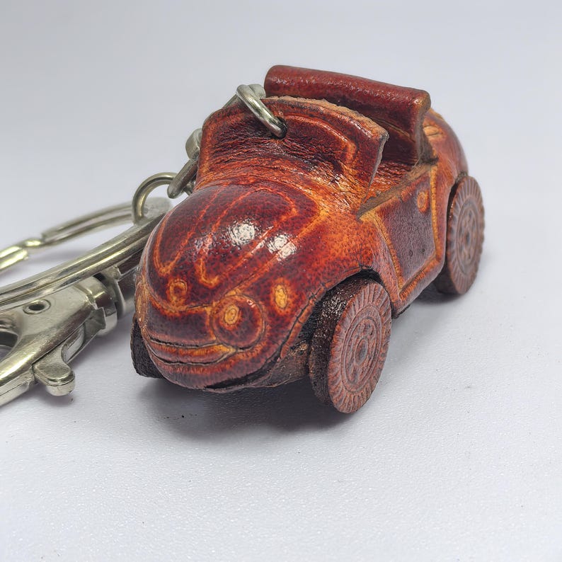 Genuine Handmade Leather Car Keychain