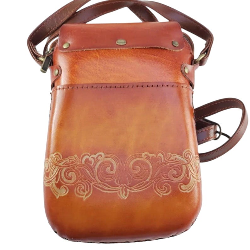 Genuine Handmade Leather Fox Purse High-Quality Leather phone purse /Crossbody Bag with Adjustable Strap for Daily Use & Animal Lovers