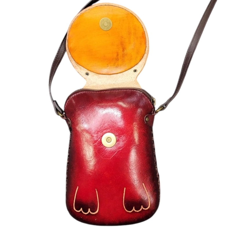 Genuine Handmade Leather Sloth Purse High-Quality Leather phone purse /Crossbody Bag with Adjustable Strap for Daily Use & Animal Lovers