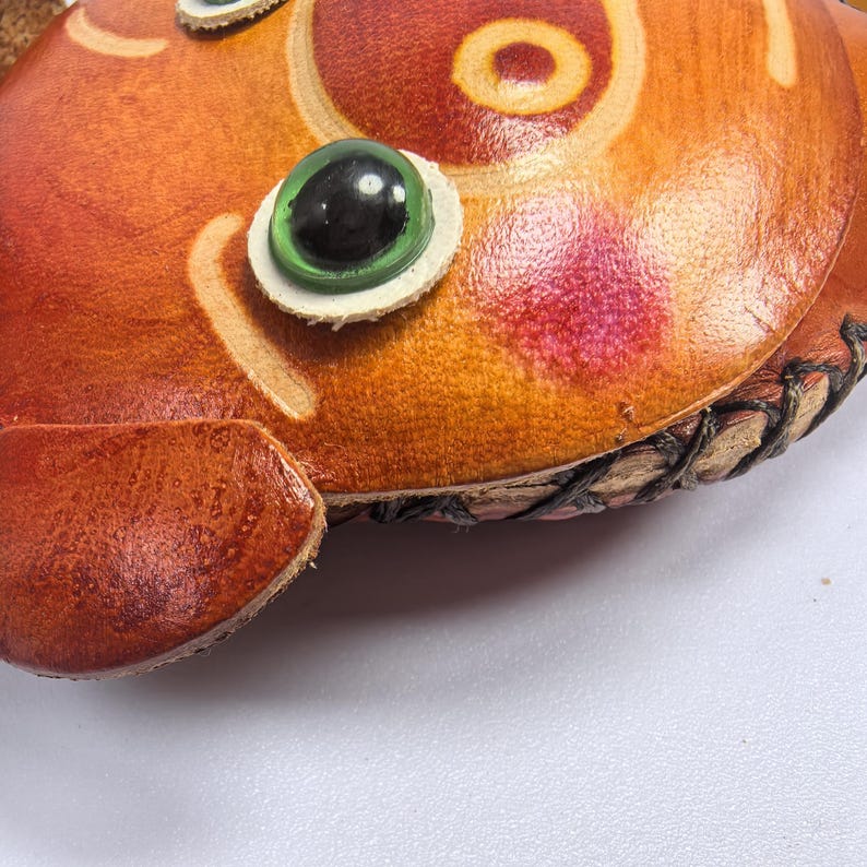 Genuine Handmade Leather Pig Coin Purse / Wallet/holiday gift, Christmas present, small gift, cartoon coin purse
