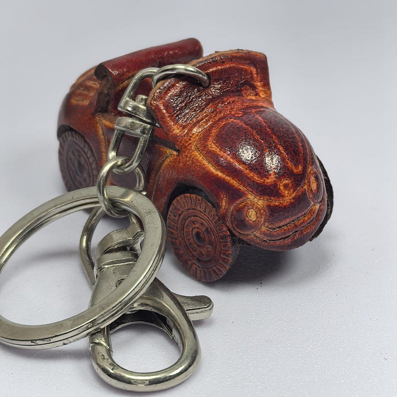 Genuine Handmade Leather Car Keychain