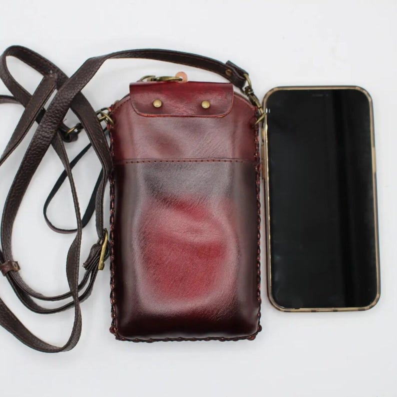 Genuine Handmade Leather Turtle Cell Phone Case