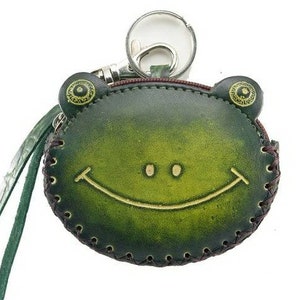 Genuine Handmade Leather Frog Wristlet / Coin Purse / Wallet