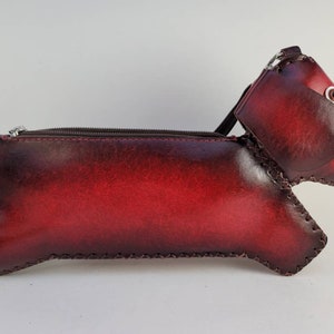 Genuine Handmade Leather Dachshund Handbag