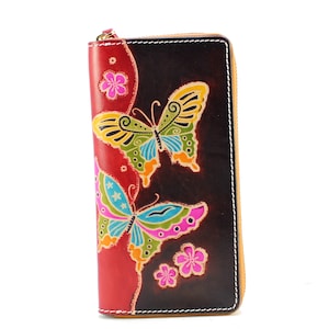 Genuine Handmade Leather Butterfly Wallet
