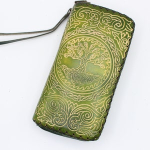 Genuine Handmade Leather Tree of Life Wallet