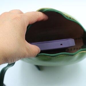 Genuine Handmade Leather Alien Purse / Cross-body