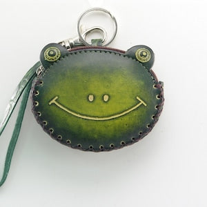 Genuine Handmade Leather Frog Wristlet / Coin Purse / Wallet