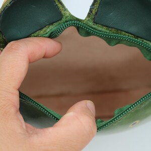 Genuine Handmade Leather Frog Cross Body Purse