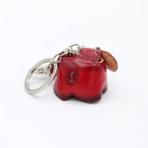 Genuine Handmade Leather Elephant Keychain