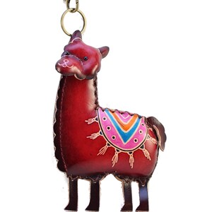 Genuine Handmade Leather Llama Coin Purse / Wallet
