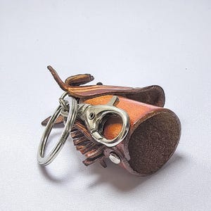 Genuine Handmade Leather Horse Keychain, Cartoon Keychain, Animal key ring, cartoon small gift, genuine leather small pendant.