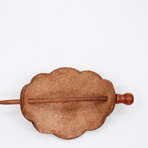 Handmade Leather Rose Hair Clip or Stick: Floral Hair Accessory