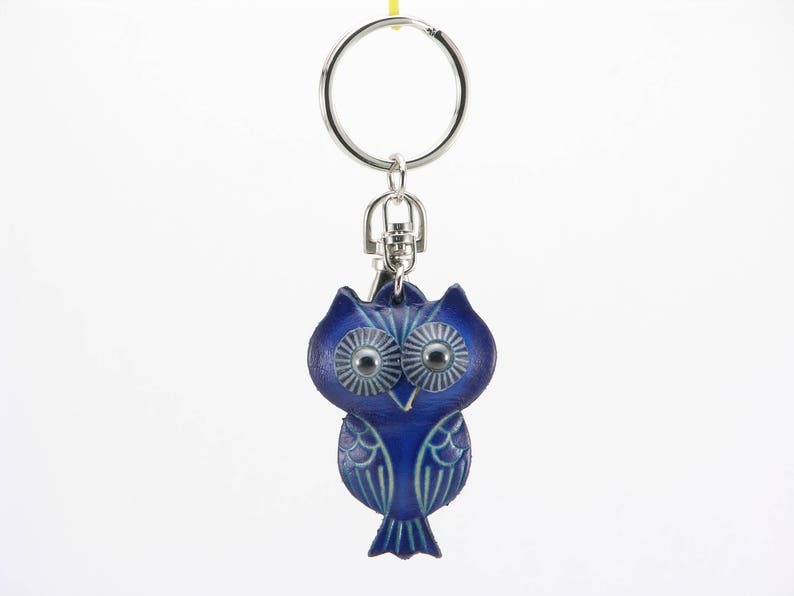 Genuine Handmade Leather Owl Key Chain