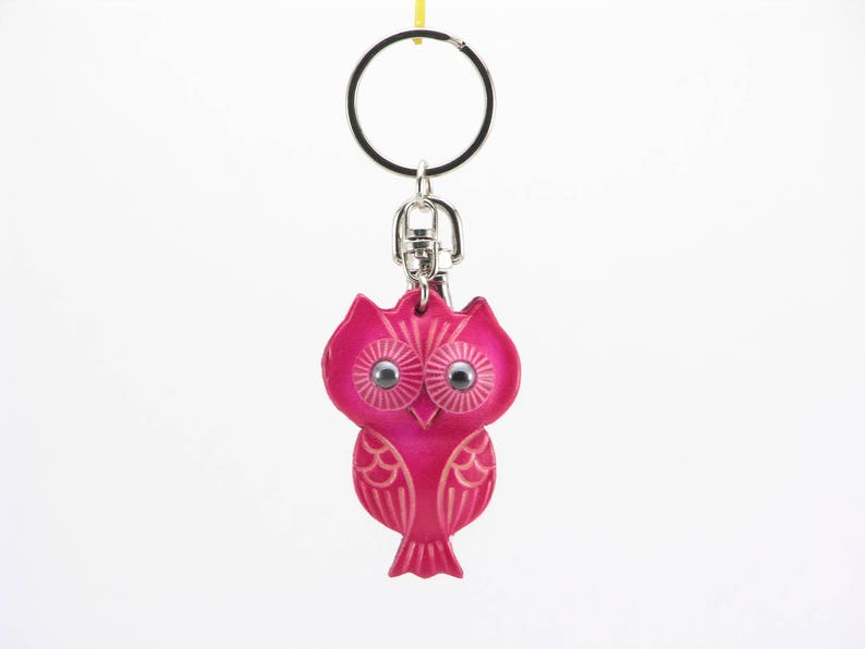 Genuine Handmade Leather Owl Key Chain