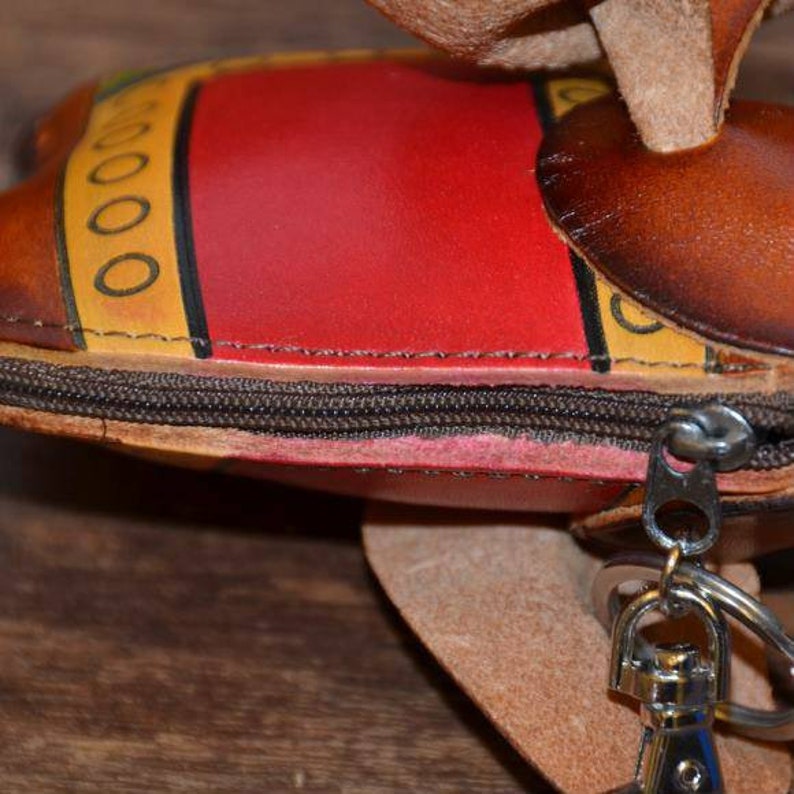 Genuine Leather Baby Elephant Wristlet / Coin Purse / Wallet