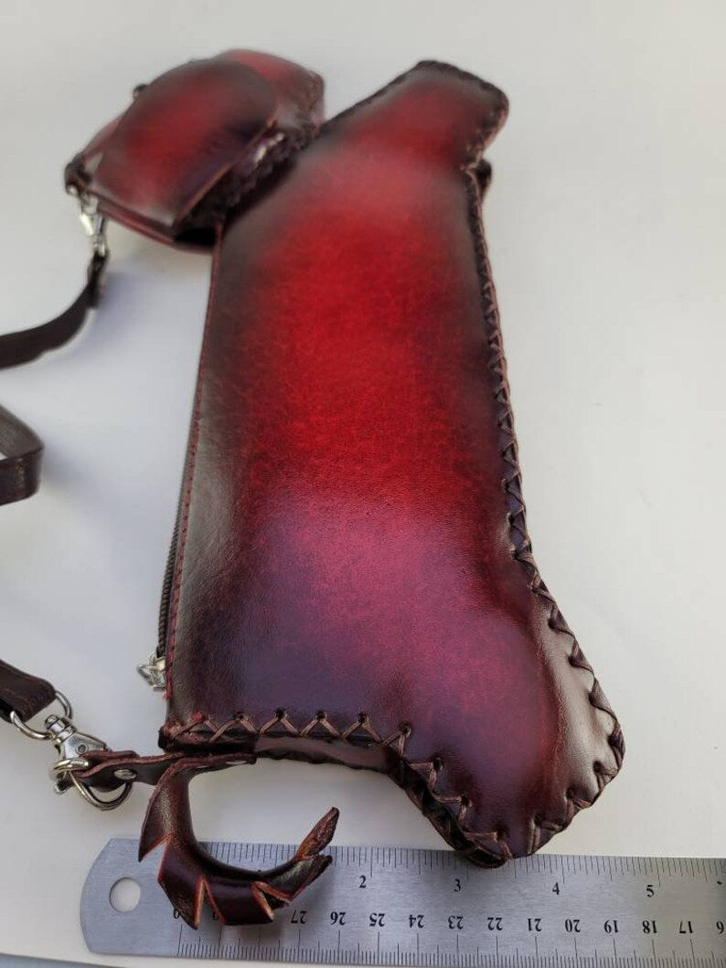 Genuine Handmade Leather Dachshund Handbag