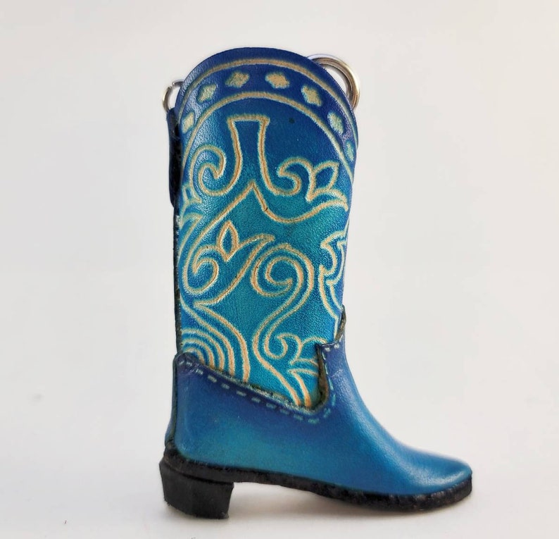 Handmade Leather cowboy boot western boot Key chain lot of colors