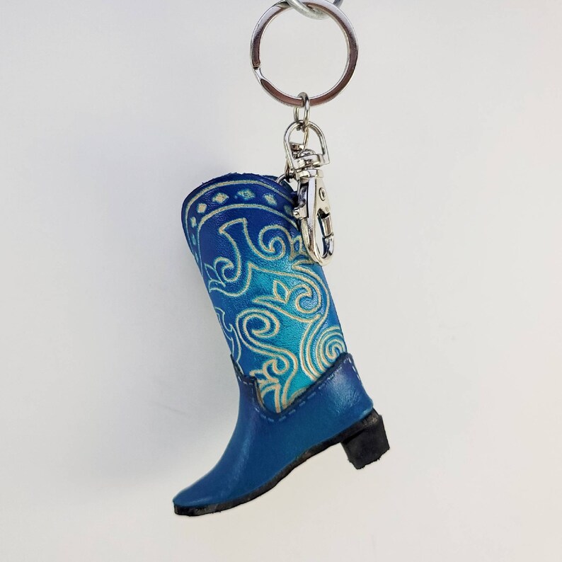 Handmade Leather cowboy boot western boot Key chain lot of colors