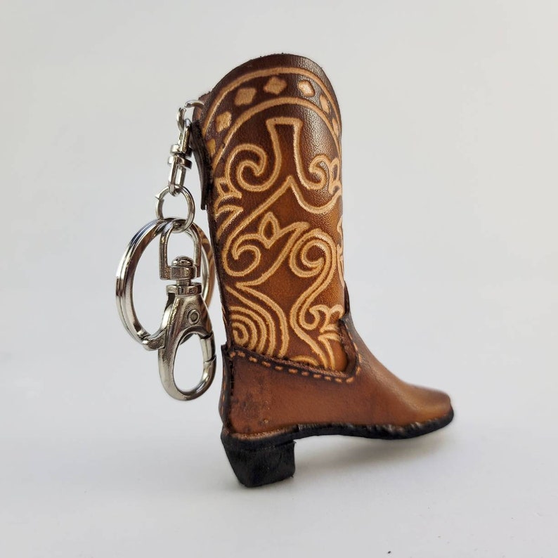 Handmade Leather cowboy boot western boot Key chain lot of colors