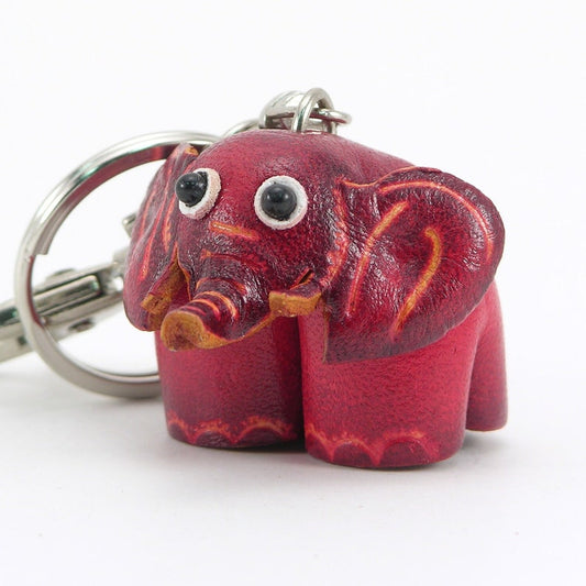 Genuine Handmade Leather Elephant Keychain