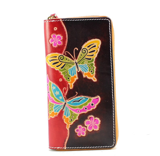Genuine Handmade Leather Butterfly Wallet