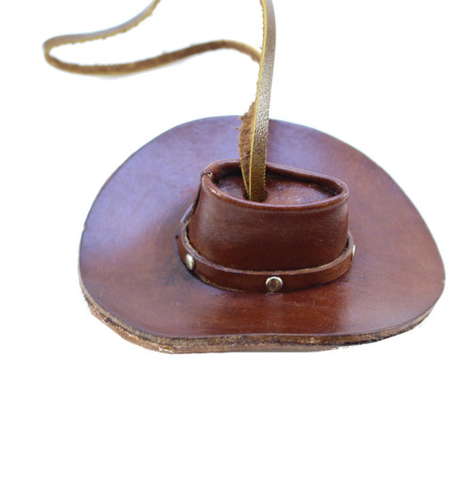 Genuine Handmade Leather Cowboy Hat Ornament