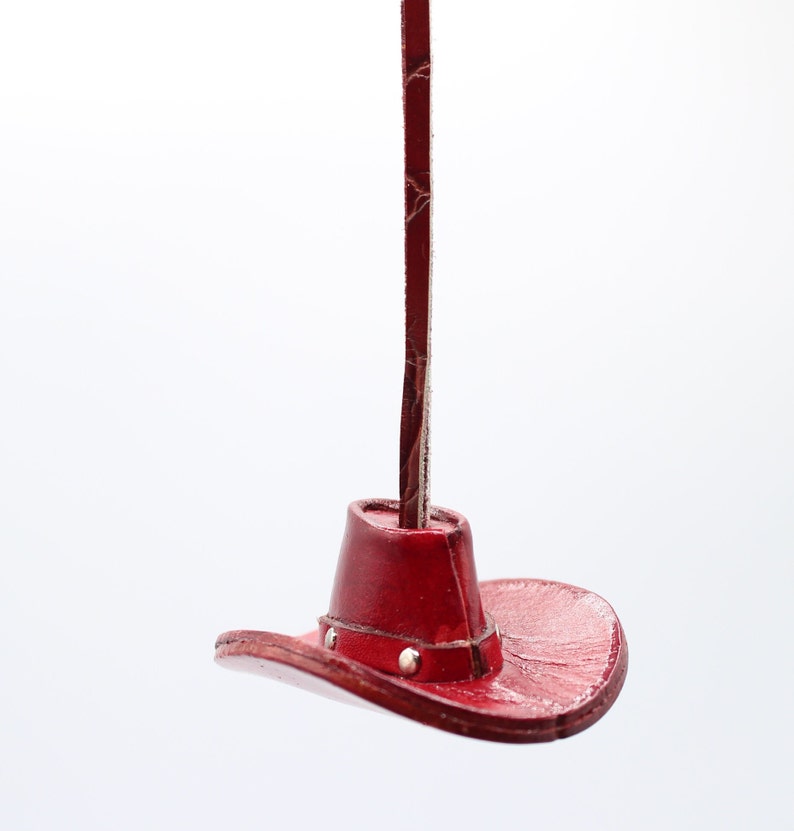 Genuine Handmade Leather Cowboy Hat Ornament