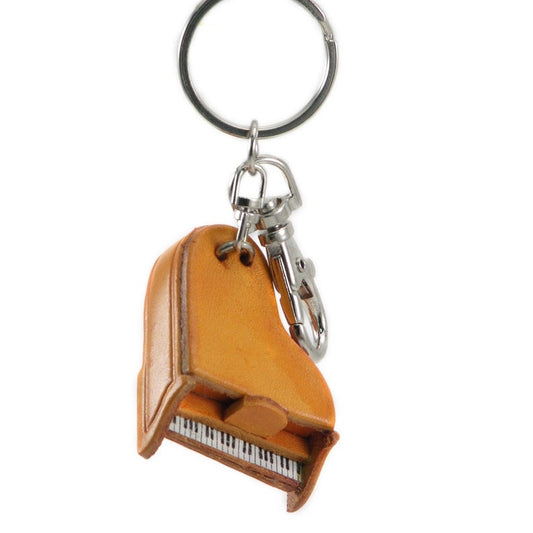 Genuine Handmade Leather Piano Keychain