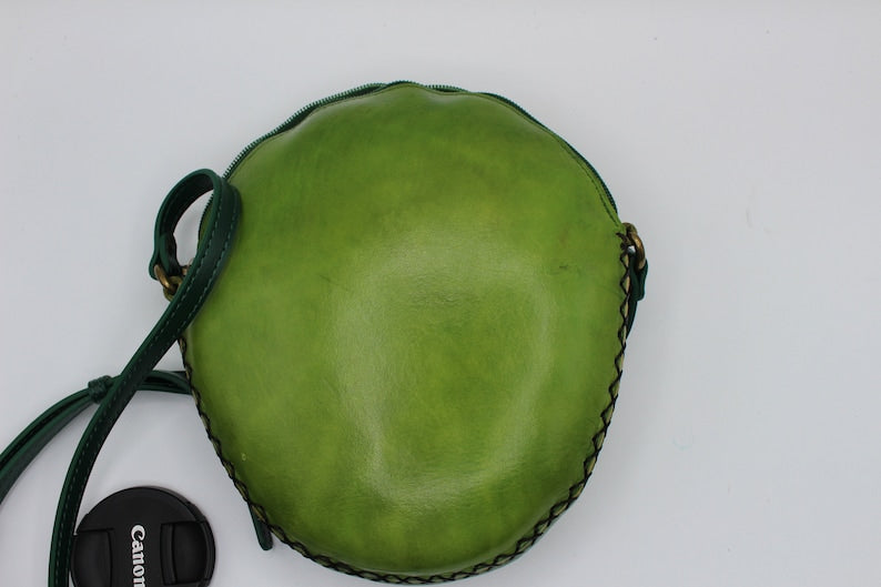 Genuine Handmade Leather Alien Purse / Cross-body