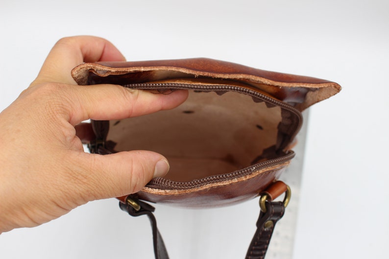Genuine Leather owl purse cross body