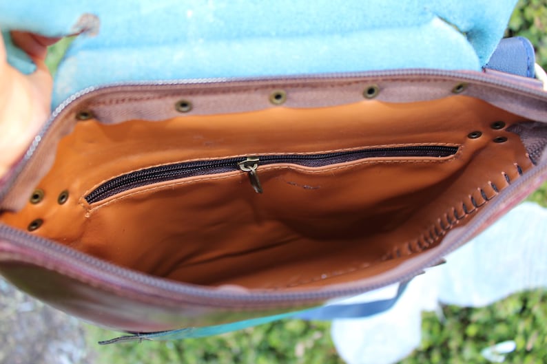 Genuine Handmade Leather Fox Purse crossbody