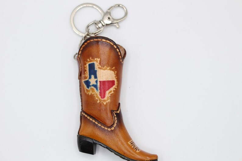 Genuine Handmade Leather Cowboy Boot Key Chain