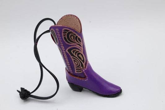 Genuine Handmade Leather Cowboy Boot Ornament